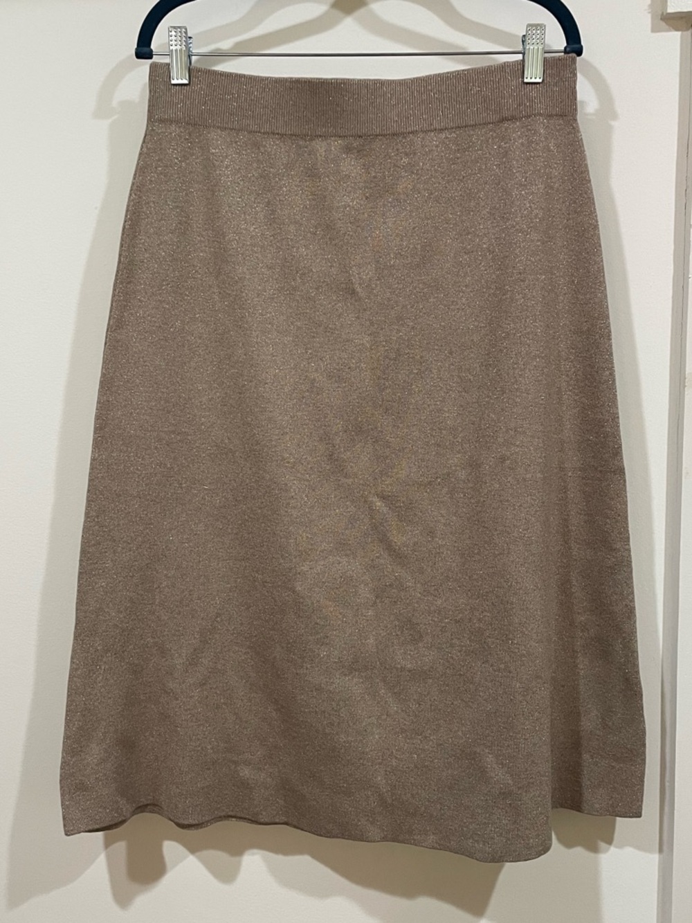 NWT Banana Republic Neutral Gold A-Line Skirt Size M